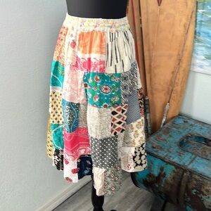 Jackpot, New York, Womens patchwork Skirt Bohemian hippie Size Small